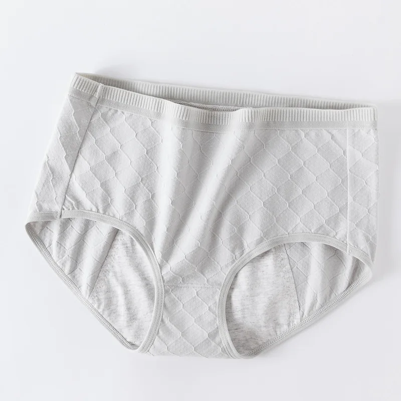 

6Pcs 3-layer Leak-proof Physiological Plants Soft Fit Without Curling Briefs Mid-waist Pure Cotton Breathable Menstrual Panties