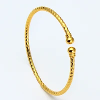 cuff bangle yellow gold filled womens bracelet 60mm
