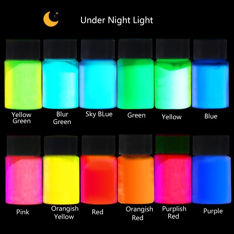 

13 цветов смолы яркий флуоресцентный УФ-Пигмент фосфор подходит для эпоксидной смолы акриловая краска «сделай сам» долговечные изделия