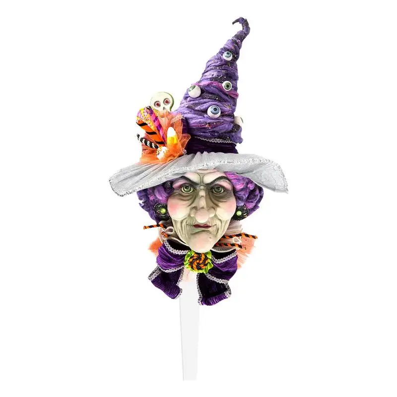 

Garden Stakes Decorative For Pots Lighted Up Halloween Witch Decorations With Stakes Pendant Halloween DIY Party Ornaments