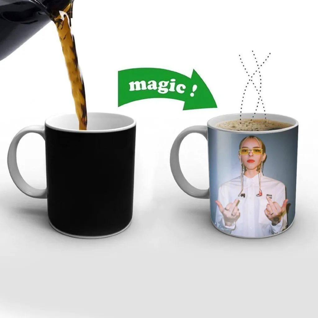 Бесплатная доставка кружка Singer Young Miko меняющие цвет керамические кофейные кружки