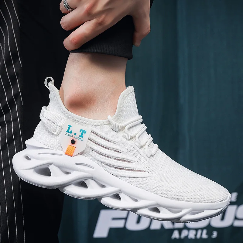 

Men Shoes Size 39-50 2023 Summer New Flying Weave Sports Men's Casual Sneakers Large Running Shoes Casual Mesh Running Shoes