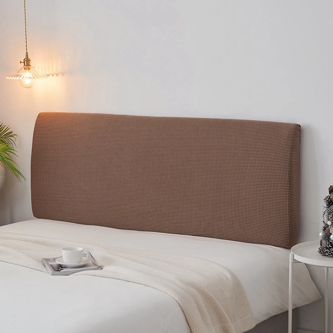 All-inclusive Headboard Cover Elastic Bed Head Solid Color Bedhead Dustproof Back Protection Home Decor | Дом и сад
