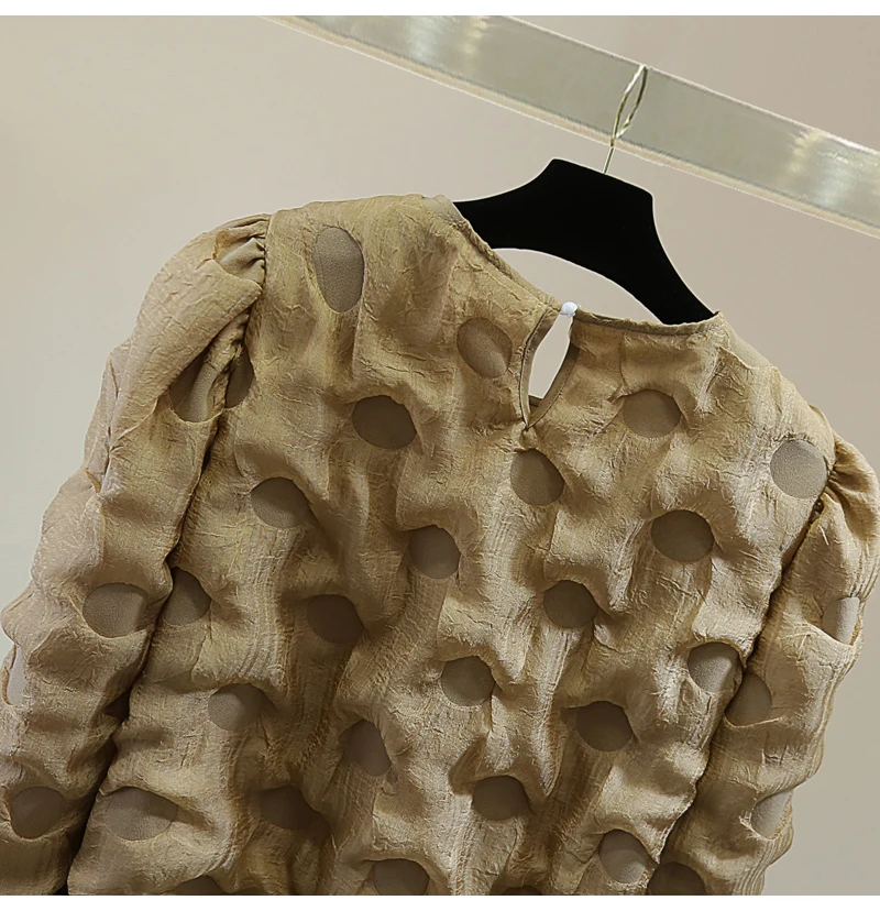 Тяжелая промышленность рельефный пуловер с круглым вырезом и длинным рукавом