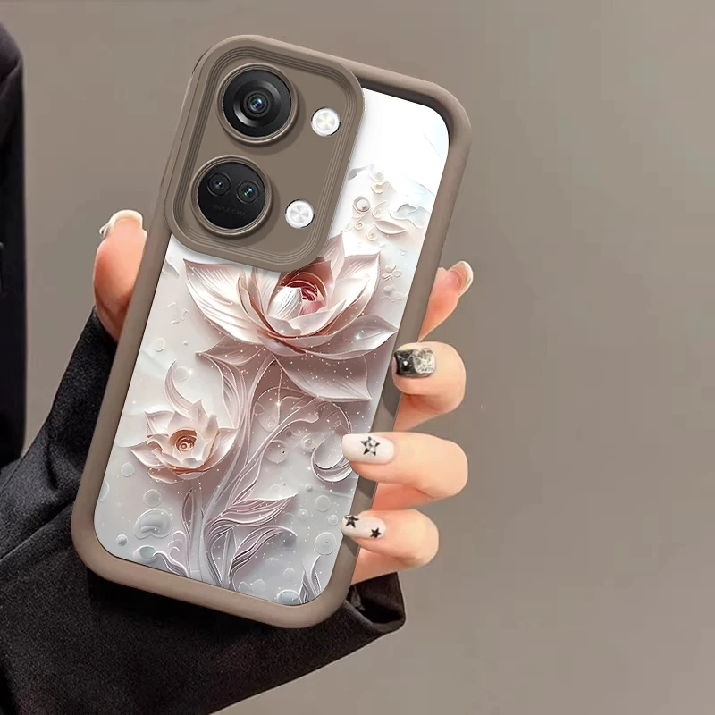 Розовые и синие перья для OnePlus Nord 2 3 4 N30 5G Onep lus 12 11 8T CE Lite 5 11R 10R противоударный чехол