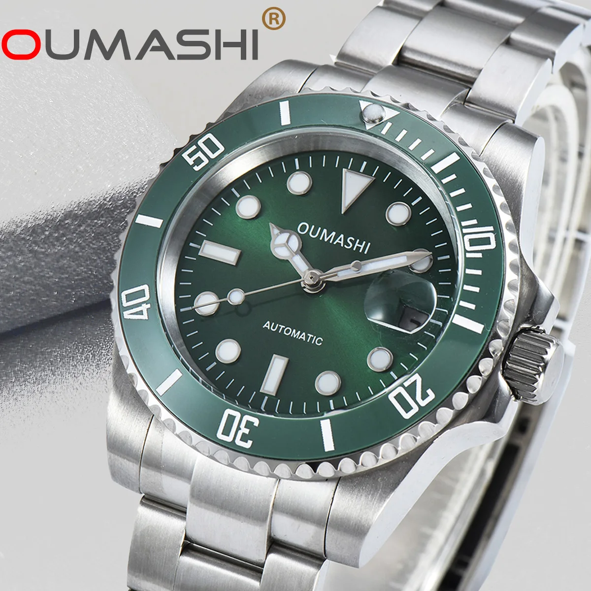 

NH35 movement luxury men's watch automatic mechanical watch sapphire glass stainless steel 904L ceramic ring mouth waterproof