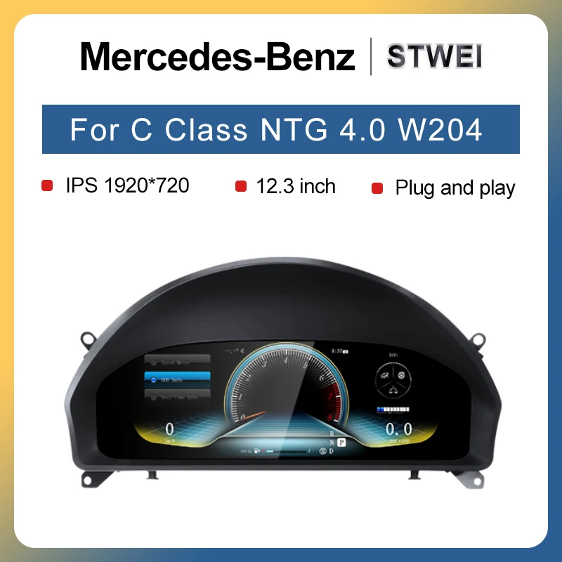 Для Mercedes Benz C class W204 NTG4.0 E300 Автомобильная ЖК-панель Цифровой кластер инструмент 12 3