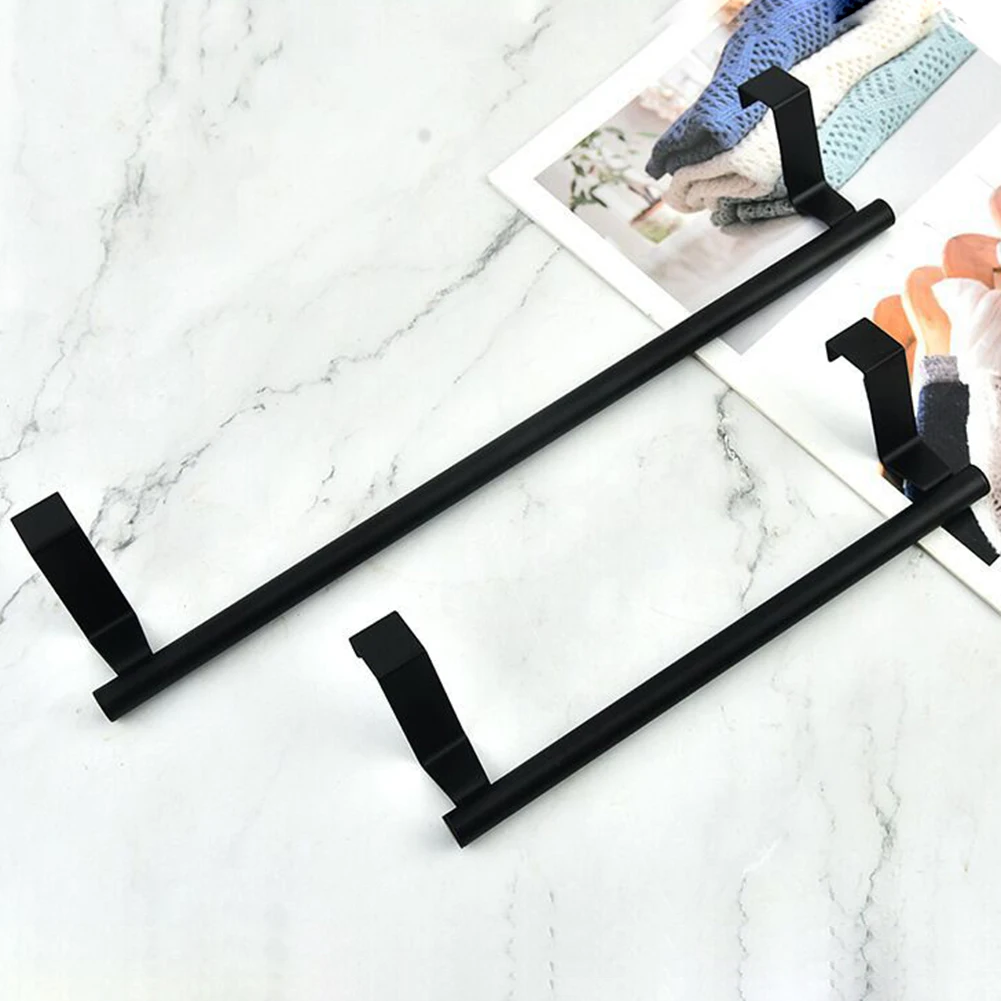 

Stainless Steel Towel Rack Bathroom Towel Holder Stand Kitchen Cabinet Door Hanging Organizer Shelf Wall Mounted Towels Bar