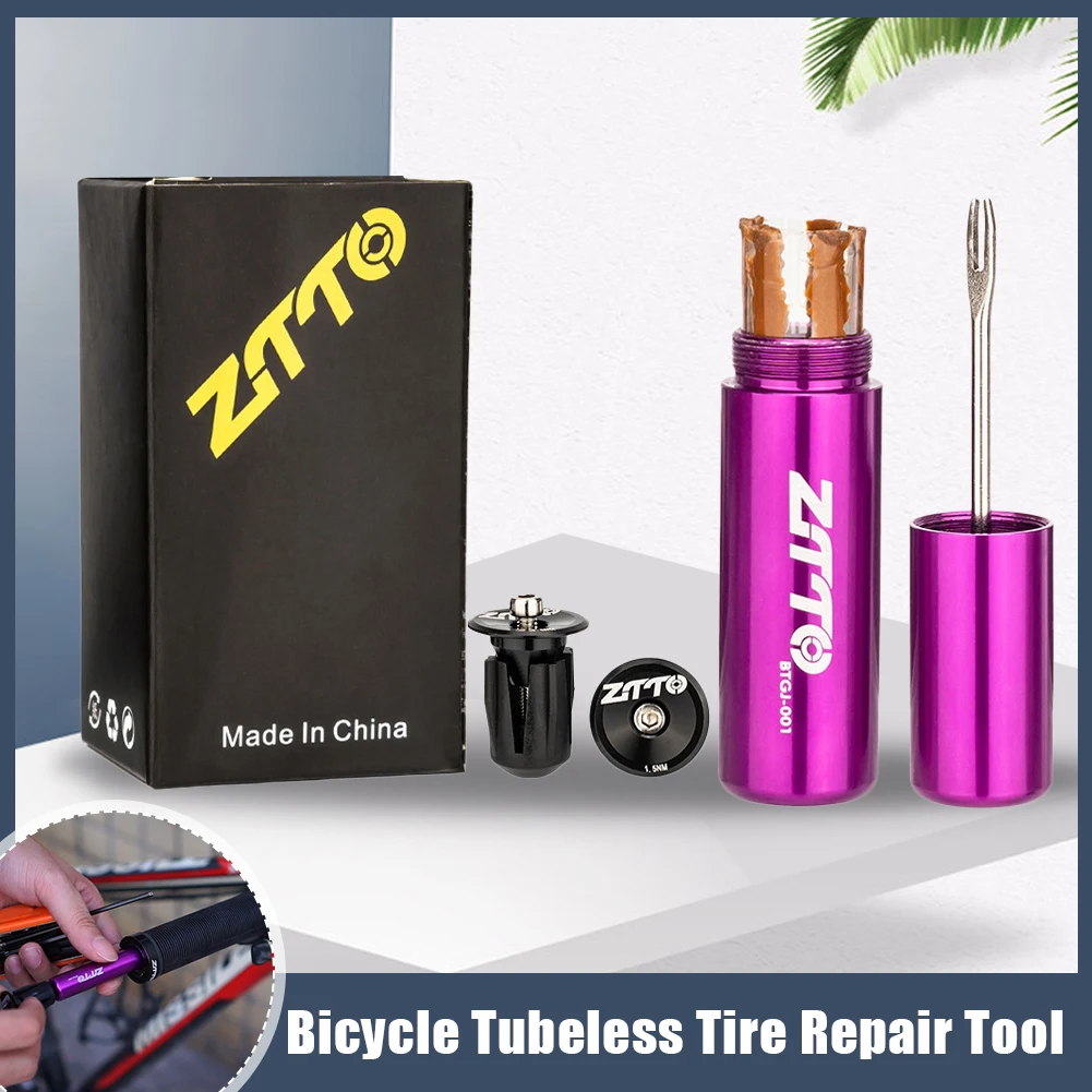 

Bicycle Tubeless Tire Fast Repair Tool With Rubber Strips Bar End Hidden Tool For MTB And Road Bike Parts Tires Accessories
