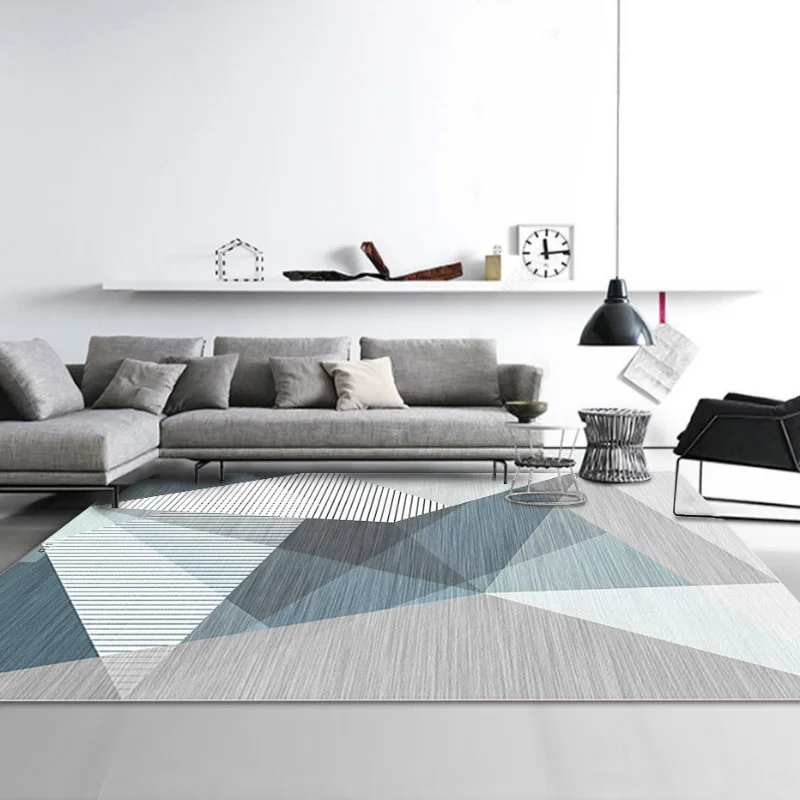 

Nordic Minimalist Carpet Geometric Living Room Modern Abstract Luxury Soft Carpet Warm Bedroom Bedside Blanket Home Decor C6B