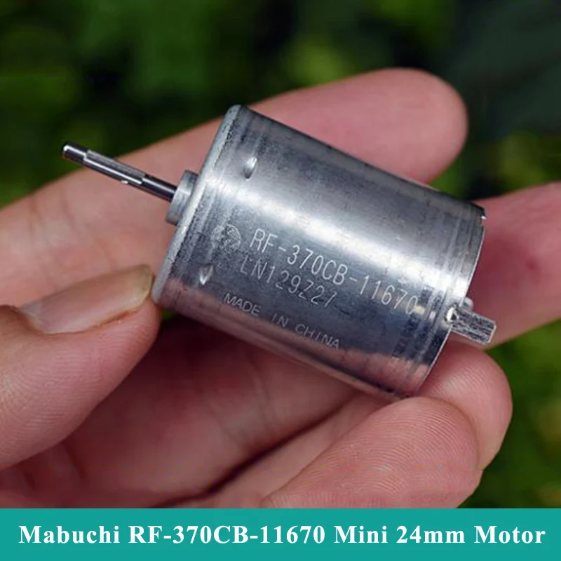 

MABUCHI RF-370CB-11670 Mini 370 Motor DC 12V-24V 6000RPM 24mm Precious Metal Brush Splined Shaft Car Door Window Actuator Engine