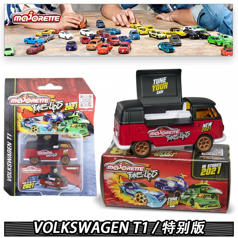 

Majorette 1/64 винтажная эксклюзивная модель автомобиля VW T1 Foodtruck популярная детская модель металлической модели