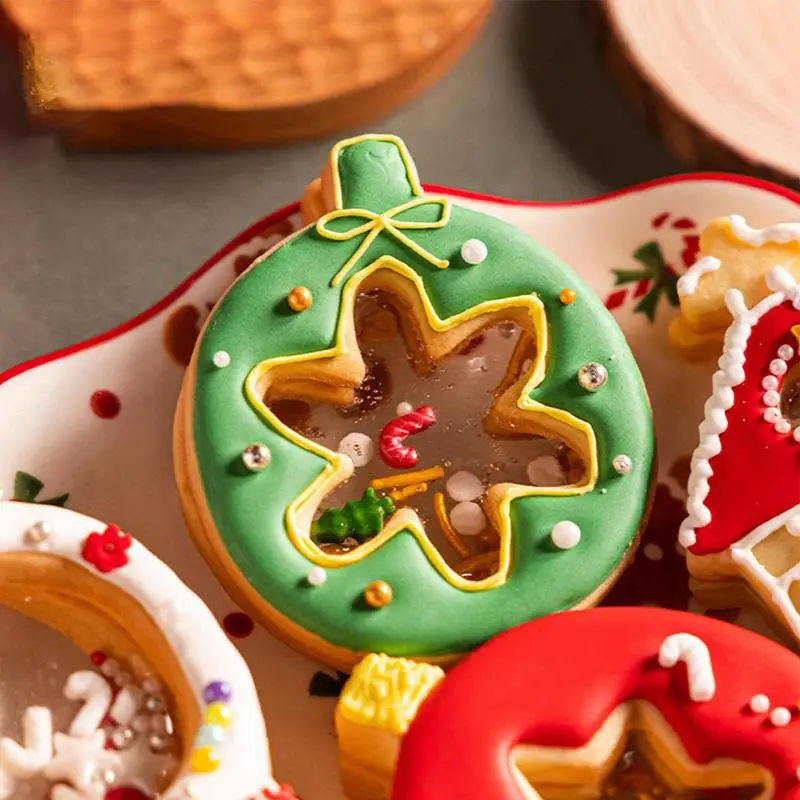 Рождественские вырубки для печенья с тиснением искусственная форма детской