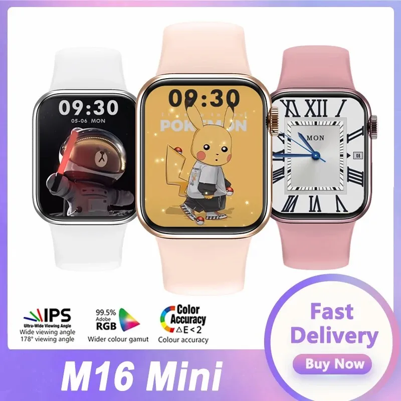 

M16 mini smartwatch sleep monitor heart rate bluetooth 38mm female finntess bracelet electronic watch smart watch pk m16 plus