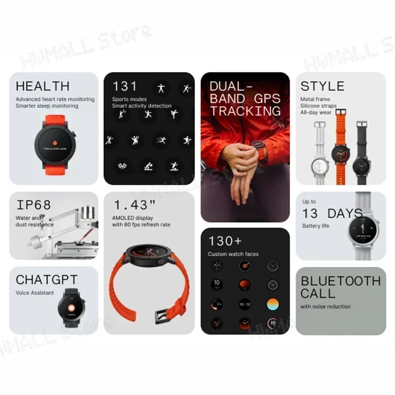 Фото Смарт-часы Nothing CMF Watch 3 Pro Global Version с AMOLED-дисплеем 1.43 дюйма, двухдиапазонным GPS, 13-дневным временем автономной работы и водонепроницаемостью IP68