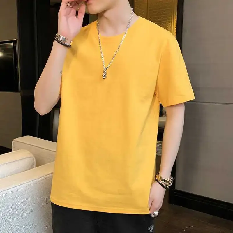 Новинка 2023 мужская футболка с коротким рукавом высокое качество свободный крой