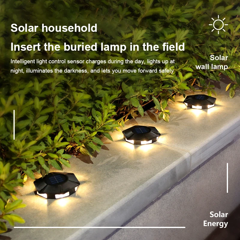 

Solar Light Lawn Lamp Outdoors Solar Street Lights For Garden Patio Decor Buried Stair Lamp Underground Decking Lampy Solarne