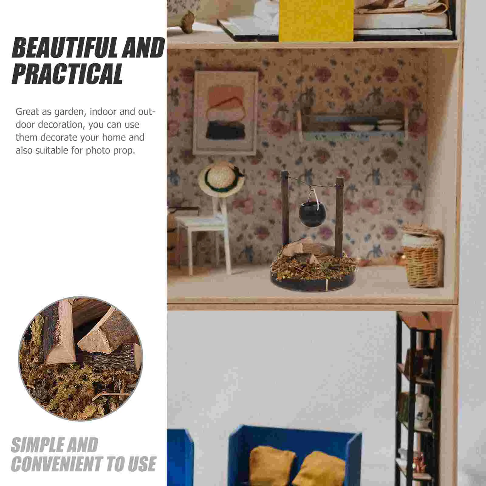 Статуя Детский Кукольный Дом Мебель Мини Домик Деревянная Интересная