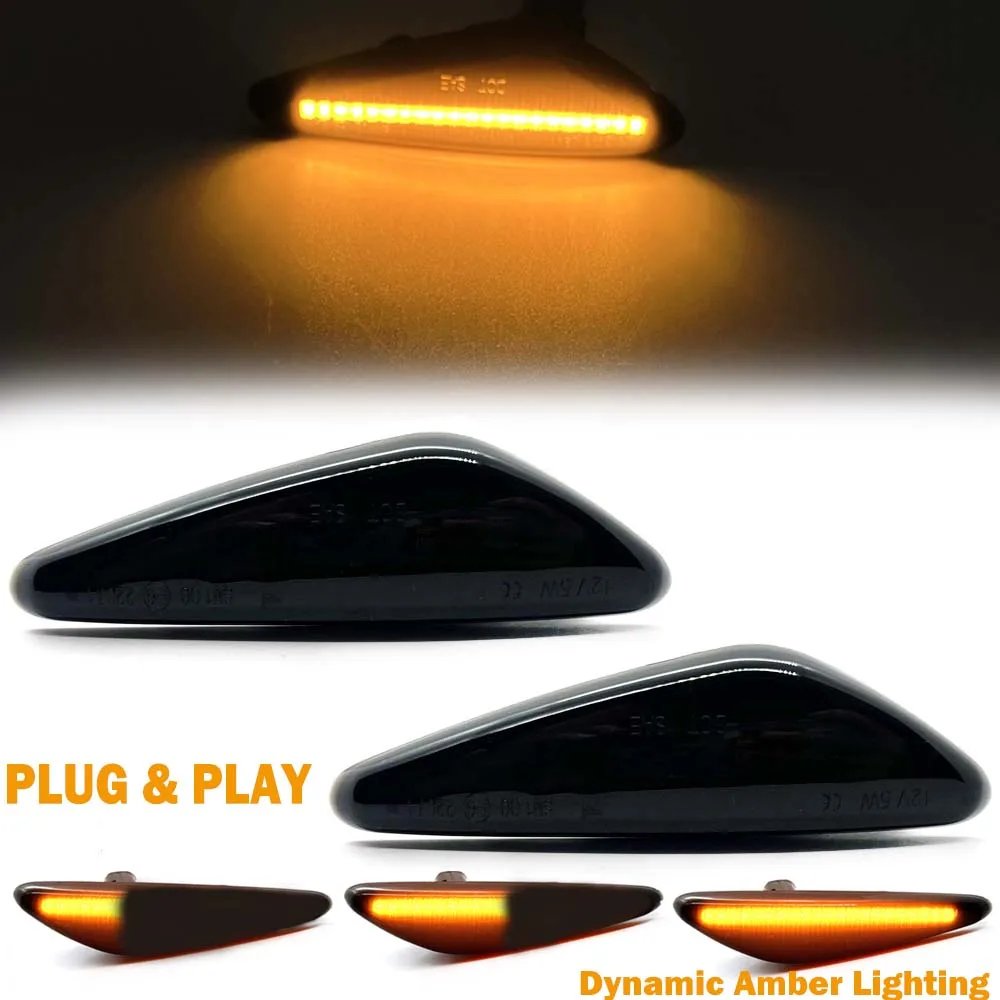 

2x LED Car Dynamic Side Marker Blinker Light For Fiat 124 Spider Mazda 6 Atenza GH Mazda MX-5 RX-8 Signal Lamp Turn Signal Light