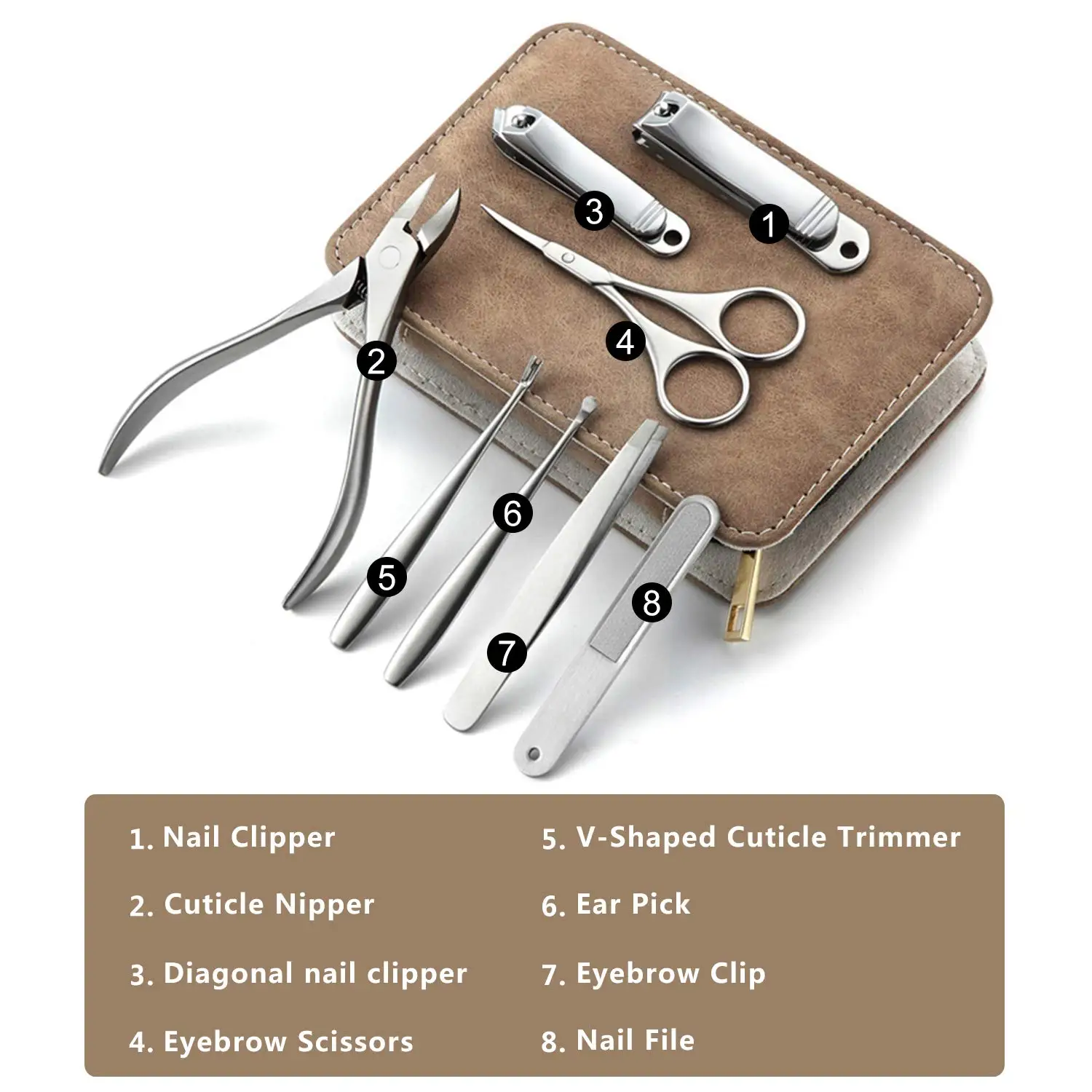 

Manicure Set Professional Pedicure Sets Nail Clipper Stainless Steel Nail Cutter Tools Nail Scissors File Eyebrow Trimmer Kit