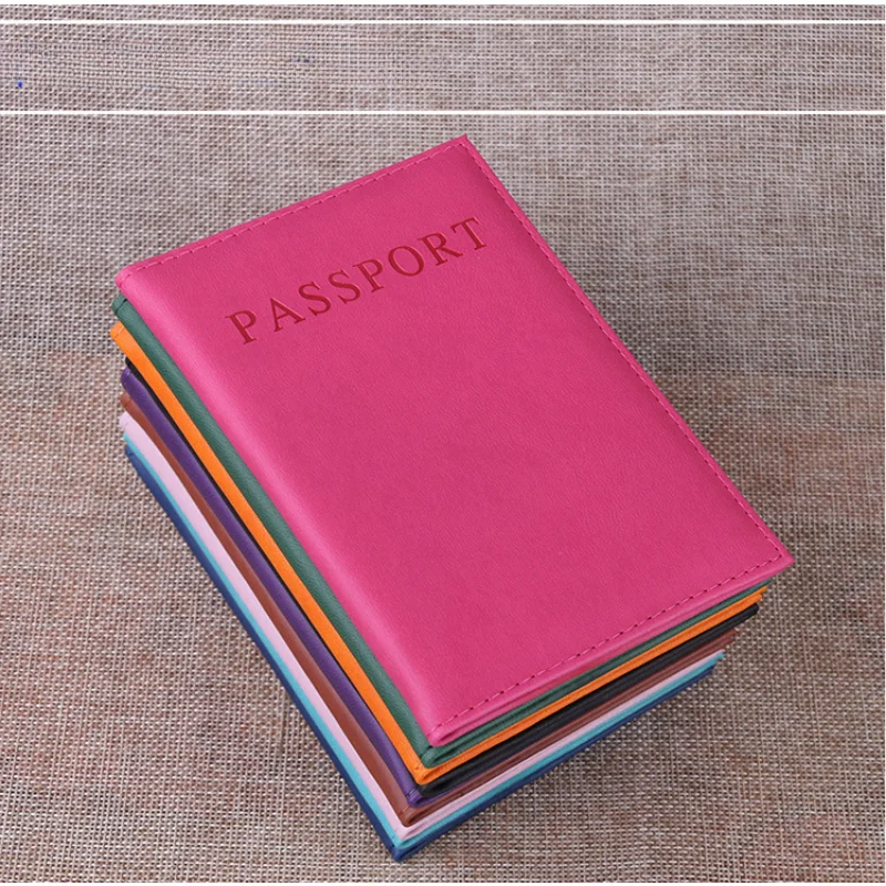 High Quality English PU Leather Passport Covers Document Cover Travel Passport Holder ID Card Passport Holder Travel Acceessory