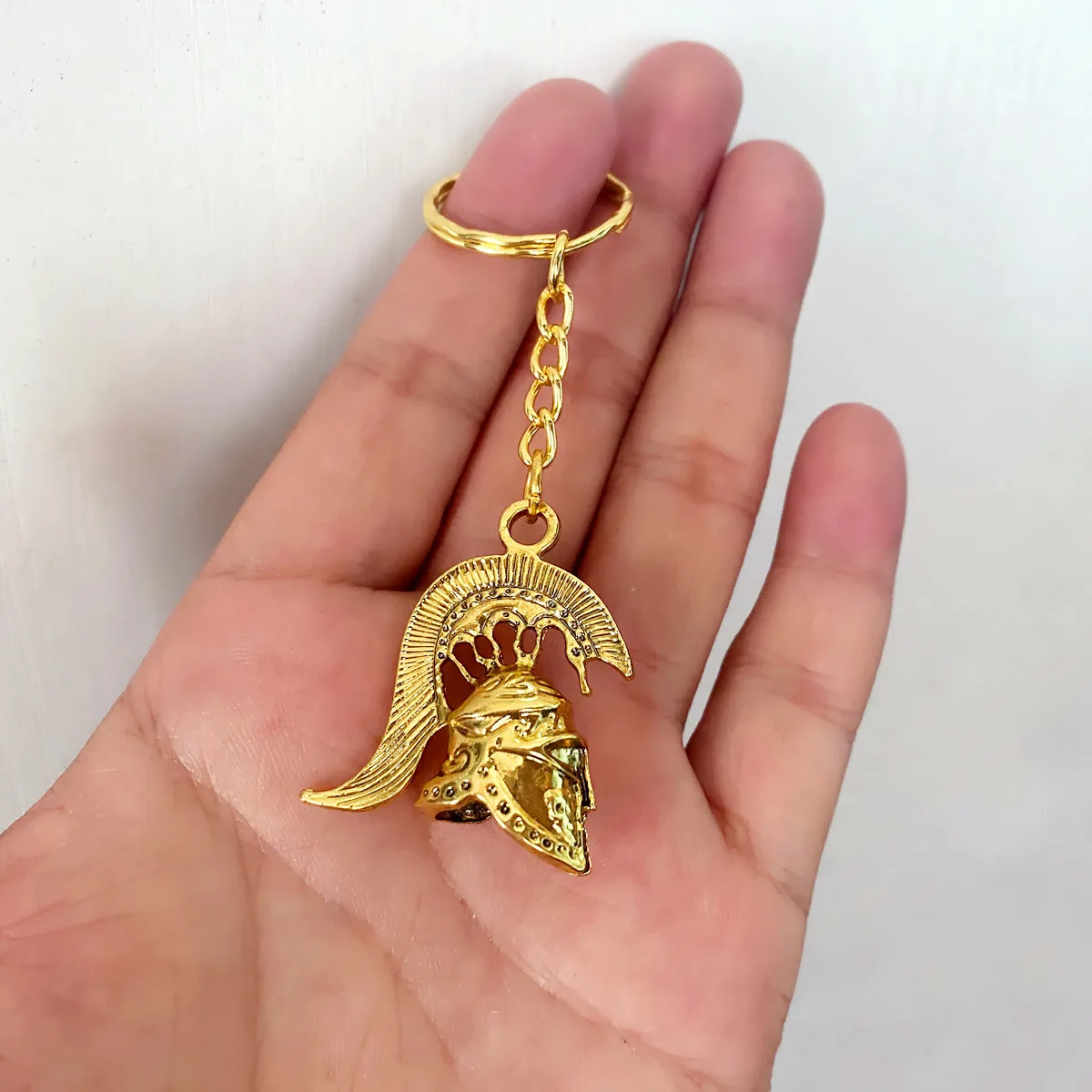 

John Fan Roman Warrior's Helmet Earrings Ear Stud Drop Tassel Chain Handmade,Silver Color,Women Jewelry Accessory Pendant Gift