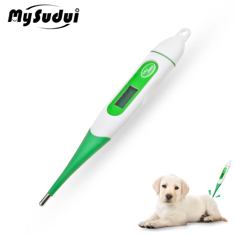 

MySudui Electronic термометр для питомца, многочастотный, быстрое измерение температуры, водонепроницаемый ветеринарный ЖК-дисплей, медицинские пр...