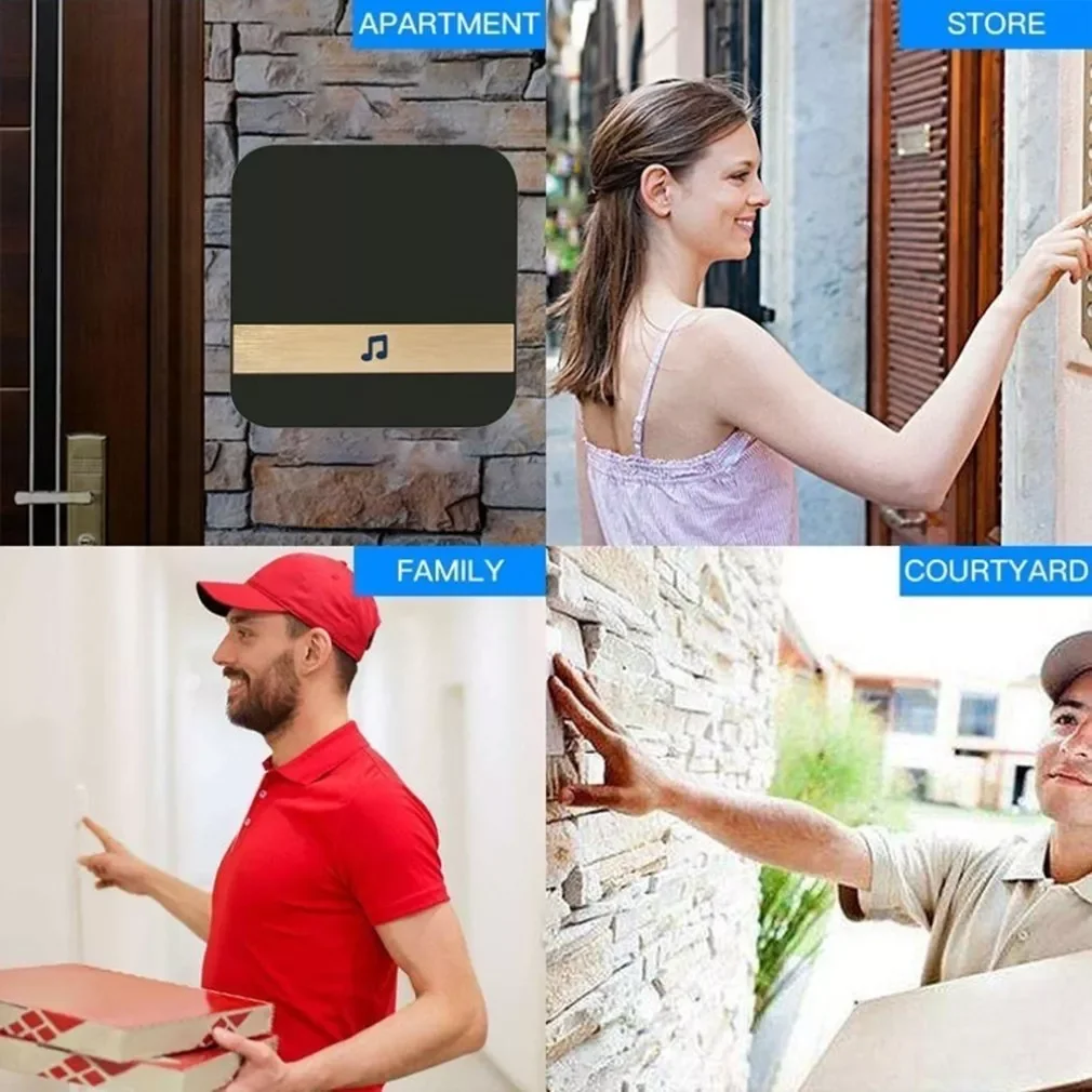 Фото Умный домашний дверной звонок переменного тока 90-250 В, беспроводной Wi-Fi дверной звонок, вилка для США, ЕС, Великобритании, приложение Tosee и при... №4