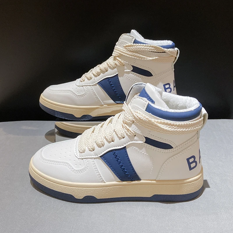 

Женские кроссовки коллекции весна-осень 2022, высококачественные кожаные кроссовки с вулканизированной подошвой, модные Универсальные тепл...