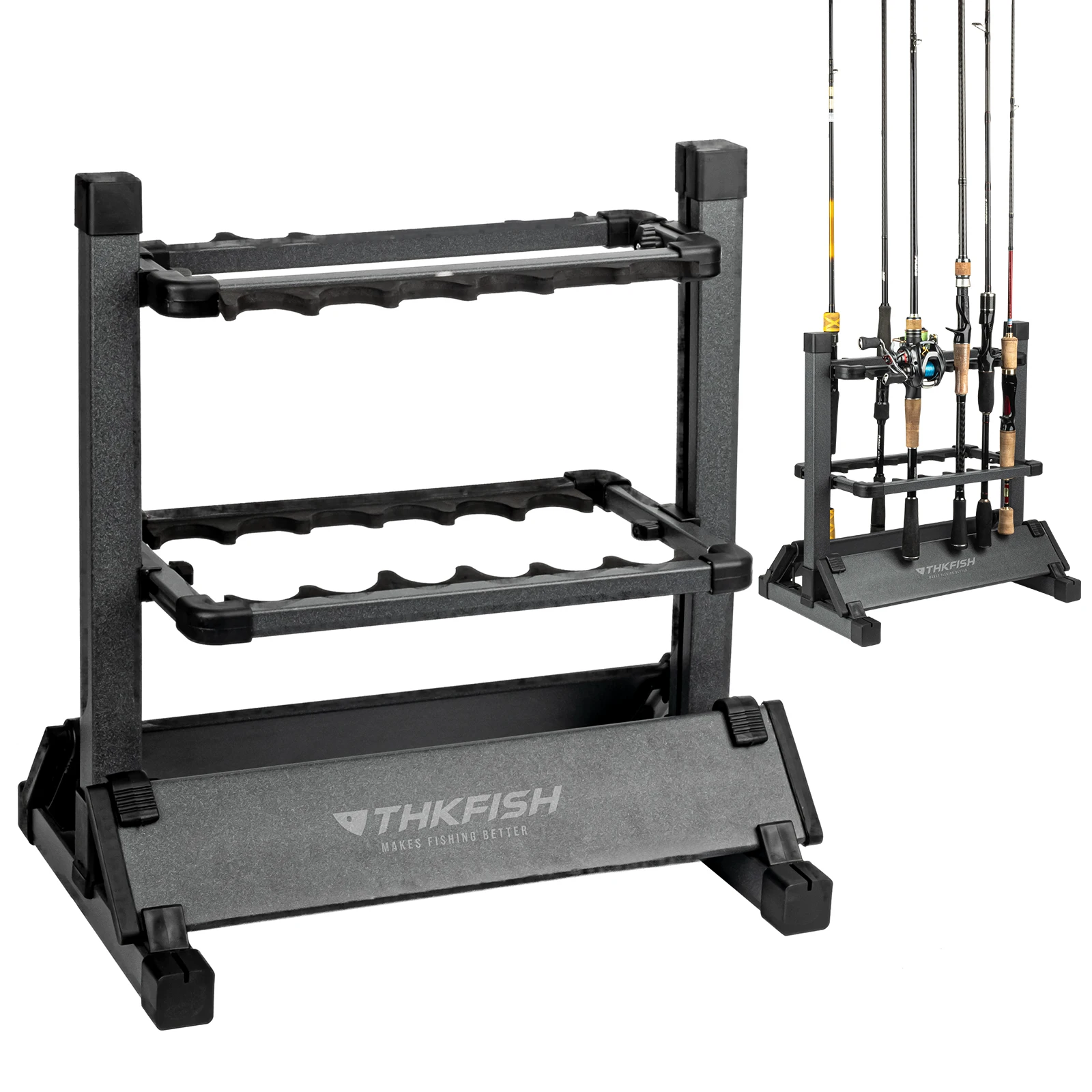 Портативный Напольный держатель из алюминиевого сплава для удочек 12 ячеек -