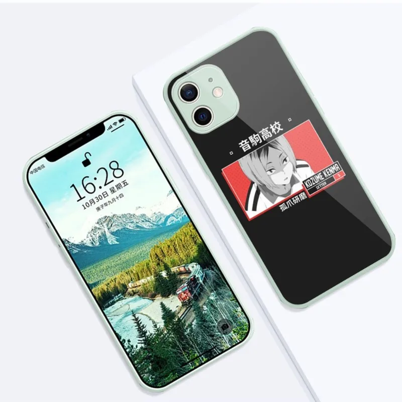 Чехол Haikyuu Hinata для IPhone 14 13 12 11 Pro Max X XR XS 8 7 Plus чехол телефона из жидкого стекла |