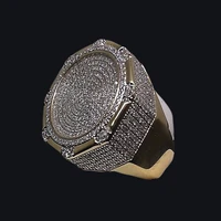 mifeiya luxury turkish full crystal rhinestone zircon ring big geometric pattern for women men party wedding engagement jewelry