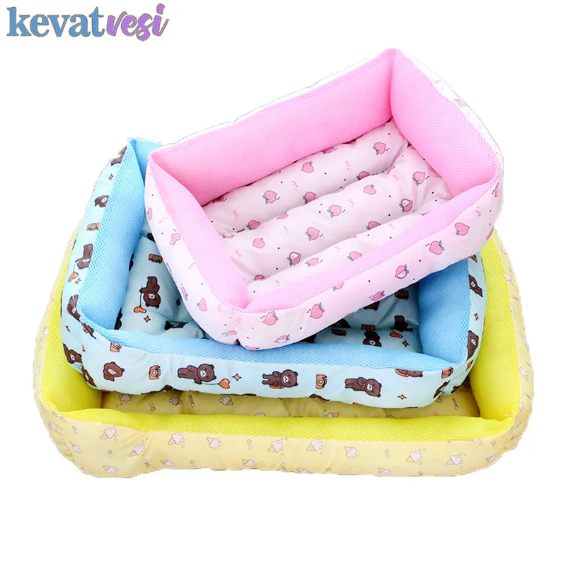 Breathable Dog Bed Summer Soft Pet Mats Dogs Cats Bed Comfortable Netted Indoor Dog House Mat Durable Waterproof Pet Sleep Bed