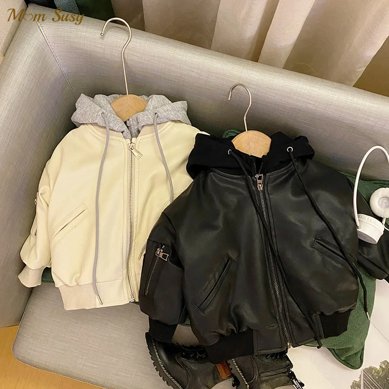 

Зимняя плотная куртка для младенцев, модная одежда для девочек, Chaqueta, детское пальто для мальчиков, кожаная модная детская куртка