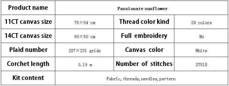 Passionate sunflower decor painting counted printed on canvas DMC 11CT 14CT Chinese Cross Stitch kits embroidery needlework Sets |