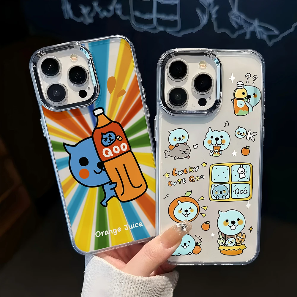 Фото Чехол для телефона Cartoon Lovely QooS для iPhone 17 16e 16 15 14 13 12 11mini Pro Max X XR XSMAX 8 7 Air Plus, прозрачный мягкий чехол №3