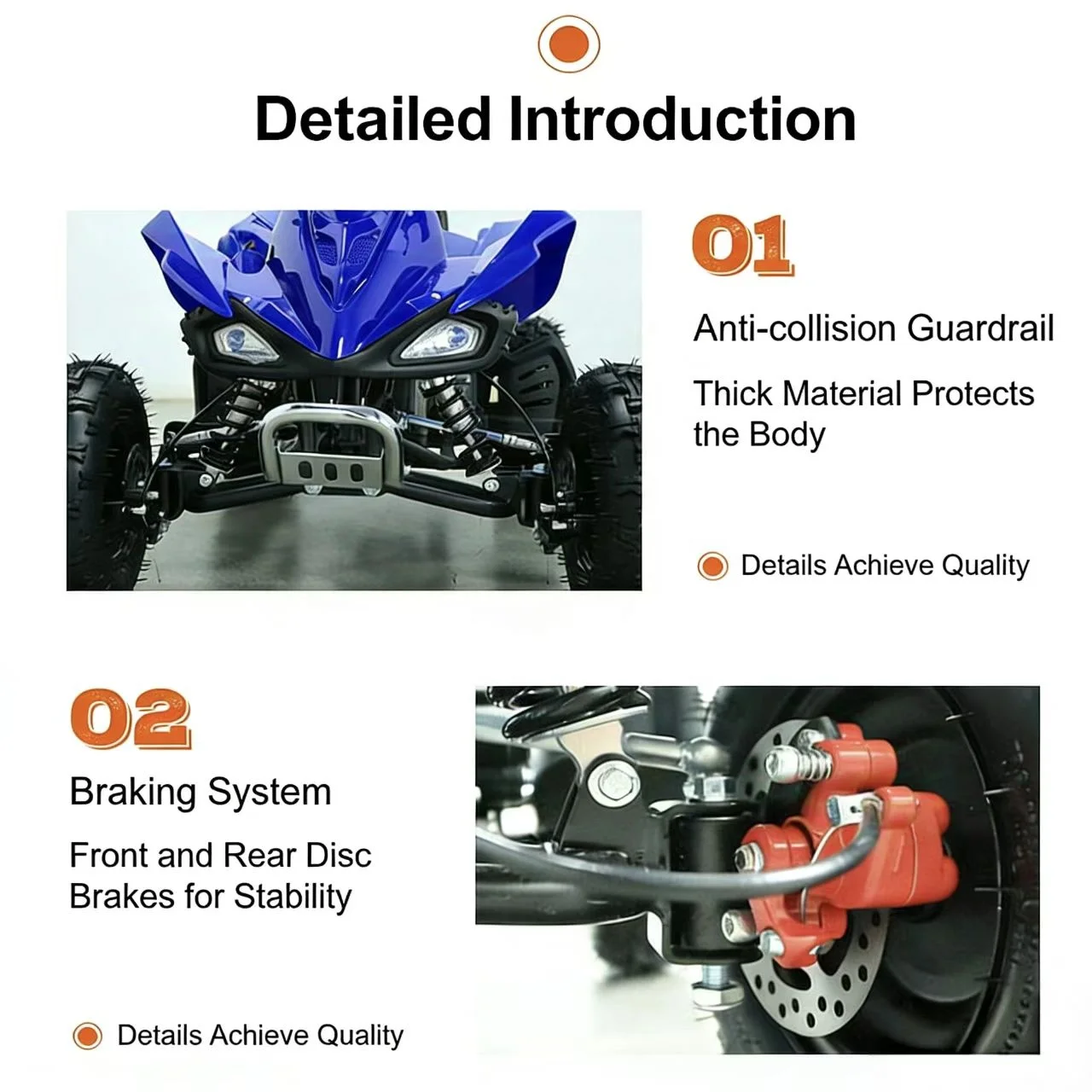 Фото Детский квадроцикл на бензине, 49cc, 50cc, 110cc, 125cc, двухтактный, для детей №3