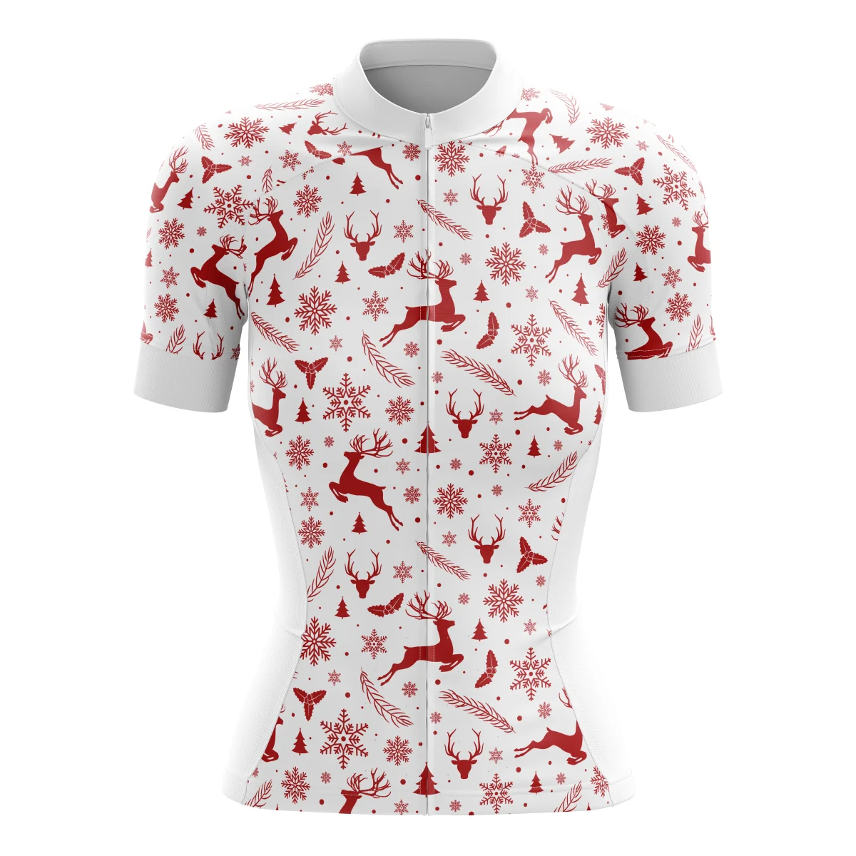 

Cycling Jersey Funny Winter Christmas Women Cycling Jersey Outdoor Keep Warm Dry Sportswear Lovely Print Short Sleeve Bike Shirt