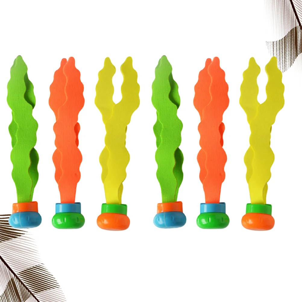 

6Pcs Seaweeds Swimming Dive Toys Kids Swimming Pool Toys Swimming Diving Seaweed Toys for Water Games Pool Games Party Favors