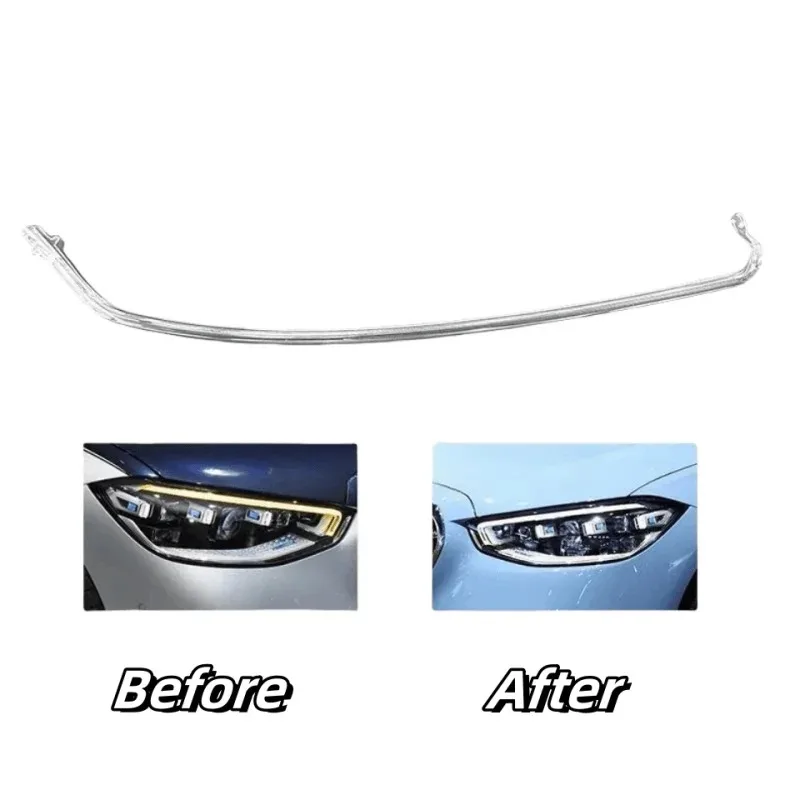 Фото Акриловые трубки, новая трубка для фар DRL для Mercedes Benz S CLASS W223 2022 2023 2024, направляющая полоса света, полосы DRL №1