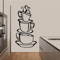 kitchen wall stickers home decor diy decor coffee house cup decals vinyl wall sticker pegatinas de pared