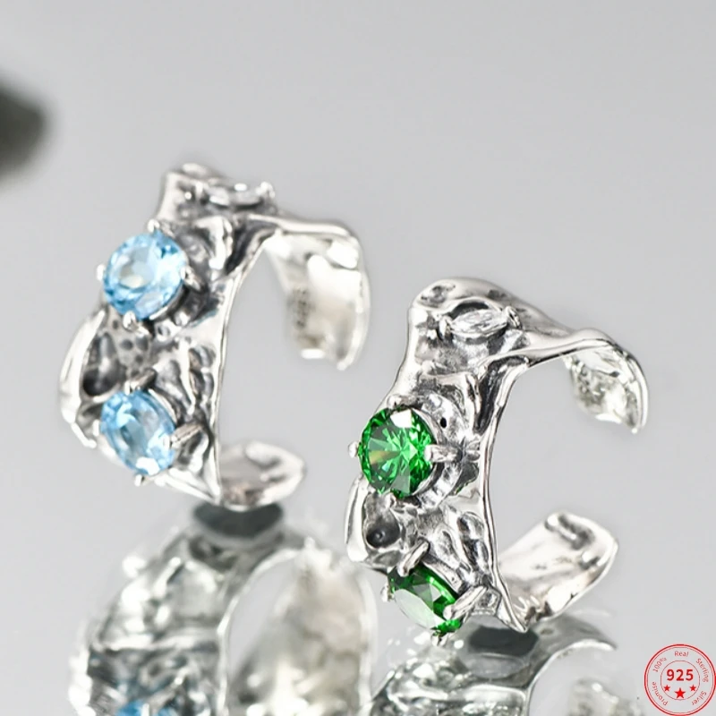 S925 Стерлинговое Серебро подвески искусственная кожа новая мода неправильный Karst