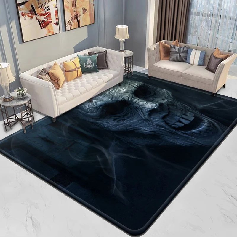 Ковер с 3D ужасами призраками и скелетом смерти кухонный коврик Придверный