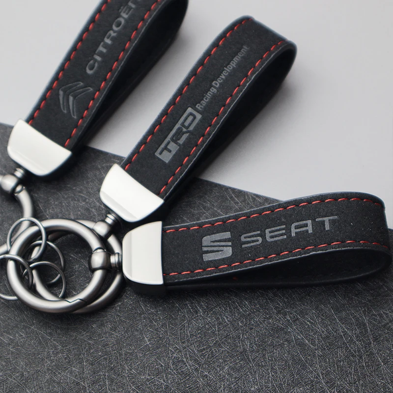 3D металлический кожаный брелок для стайлинга автомобиля Honda Accord Civic CR-V CRX MUGEN ACURA CL