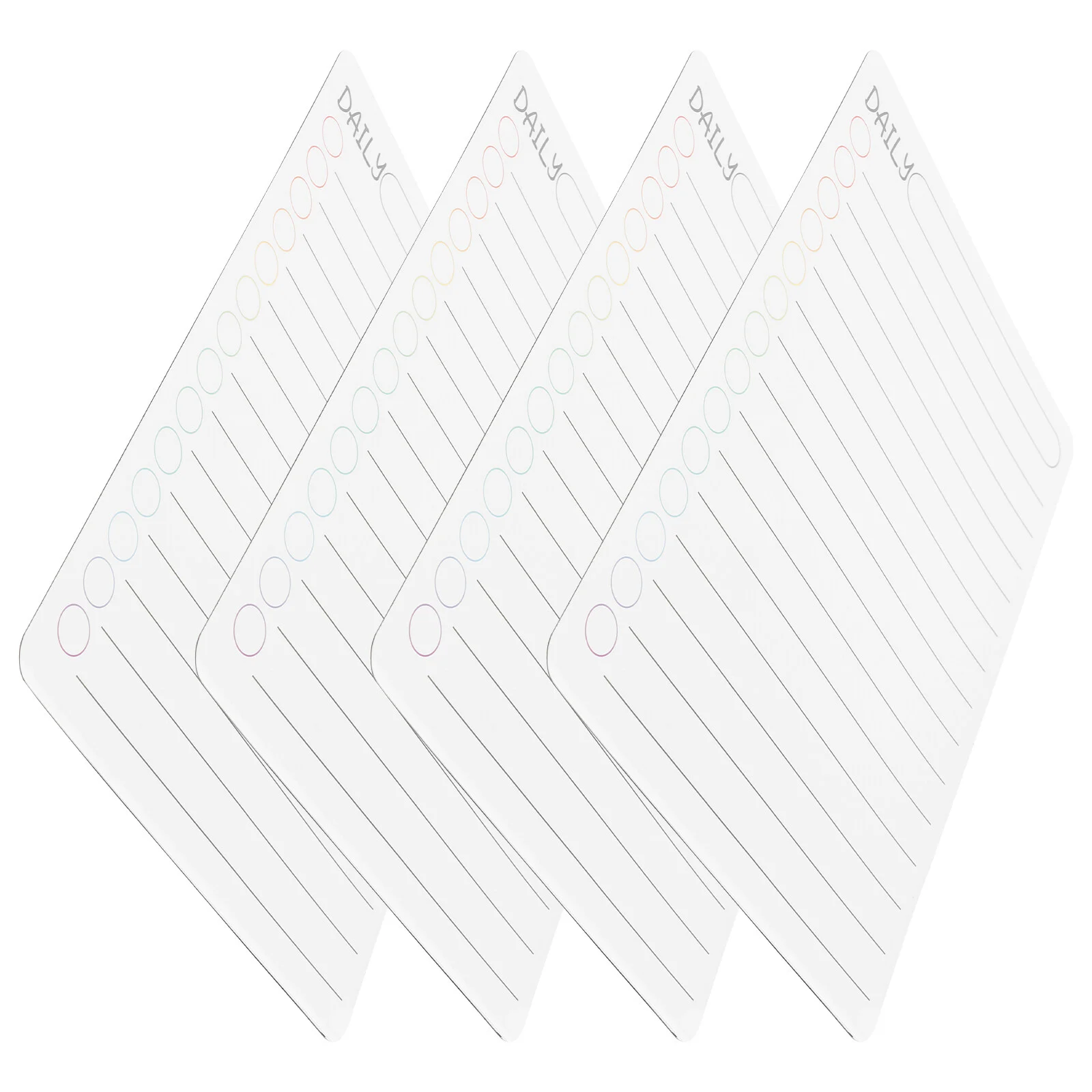 

4 Pcs Daily Schedule Work Notepad Plan Planner Refrigerator Notepad Kitchen Soft Whiteboard Magnetic