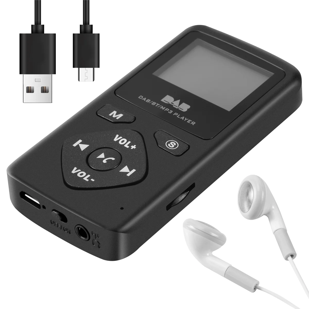 DAB/DAB цифровое радио Bluetooth 4.0 персональный карманный FM мини портативный наушники MP3