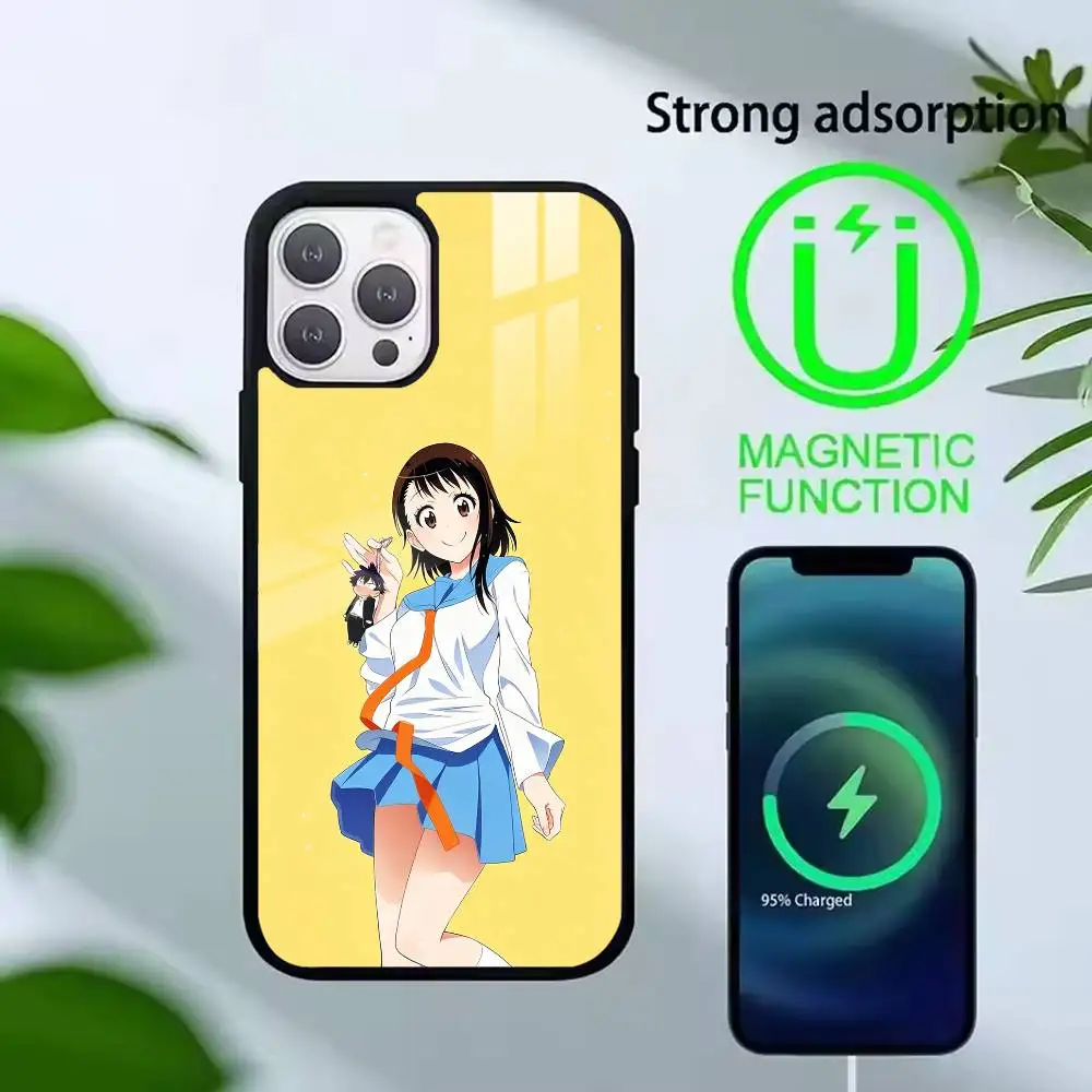 Фото Чехол для телефона с изображением персонажа аниме Nisekoi Онодеры Косаки для iPhone 17, 16, 15, 14, 13, 12, 11 Plus, Pro. Поддерживает магнитную беспроводную зарядку. №3