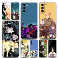 clear phone case for samsung galaxy s20 s21 fe s10 s9 s22 plus ultra s10e lite cases soft cover cute cartoon japan anime naruto