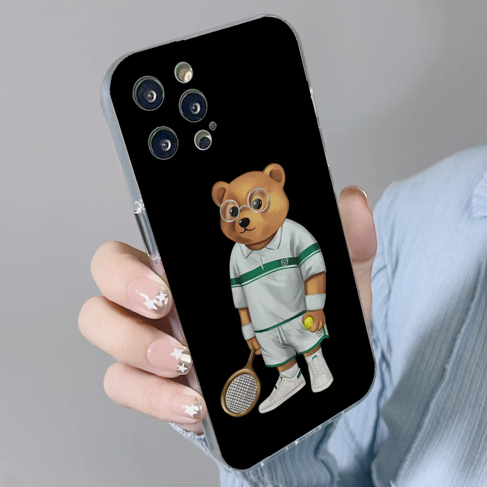 Модный чехол для телефона B-Baron Filou Bear iPhone 11 12 13 14 15 Plus Pro Max Anger Eyes силиконовый