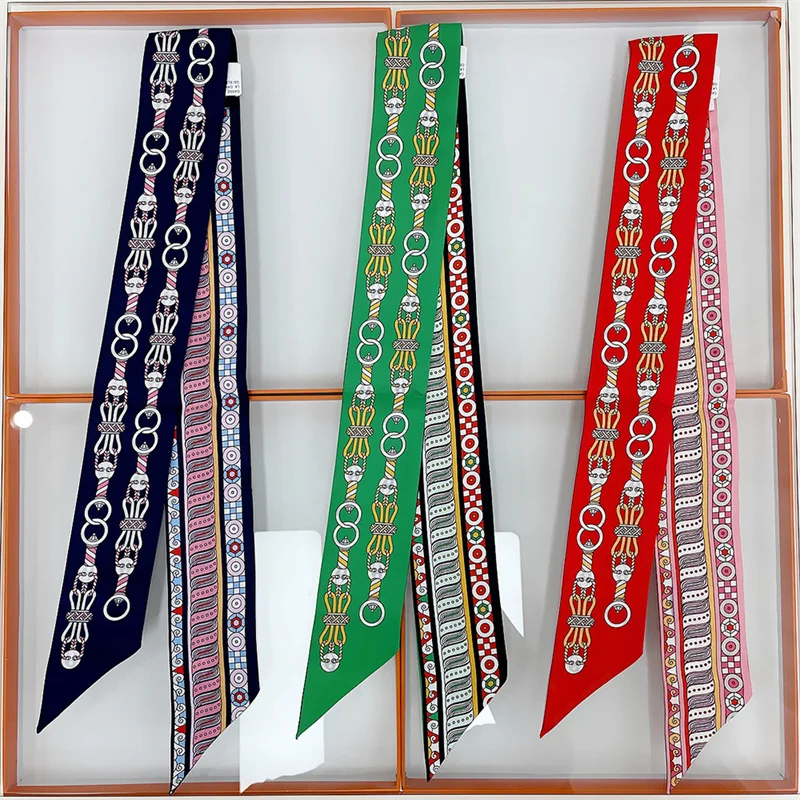 100% шелк высококачественные роскошные брендовые товары шарф Женская повязка на